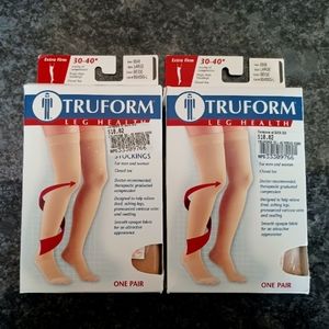 Lot of 2 sets Truform Leg Health Compression Socks
